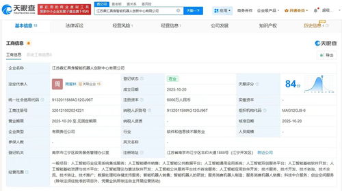 埃斯頓等企業(yè)聯(lián)手成立鼎匯具身智能機(jī)器人創(chuàng)新中心，注冊(cè)資本達(dá)6000萬(wàn)，聚焦軟件開(kāi)發(fā)